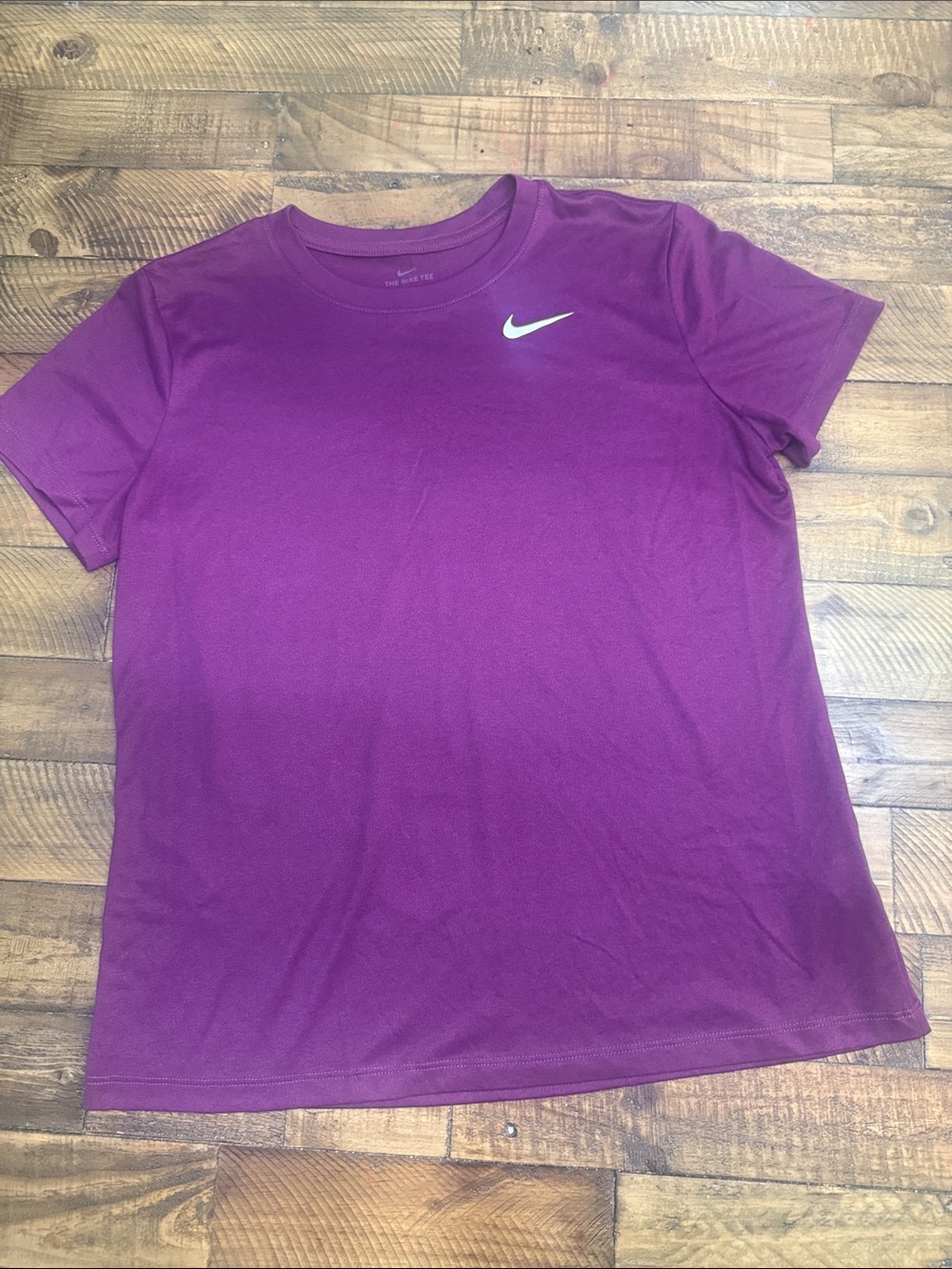 Nike Purple Athletic Short Sleeve Tee with White Swoosh